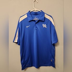 Nike Authentic University of Kentucky Wildcats Dri-Fit Polo Shirt Men's Large UK